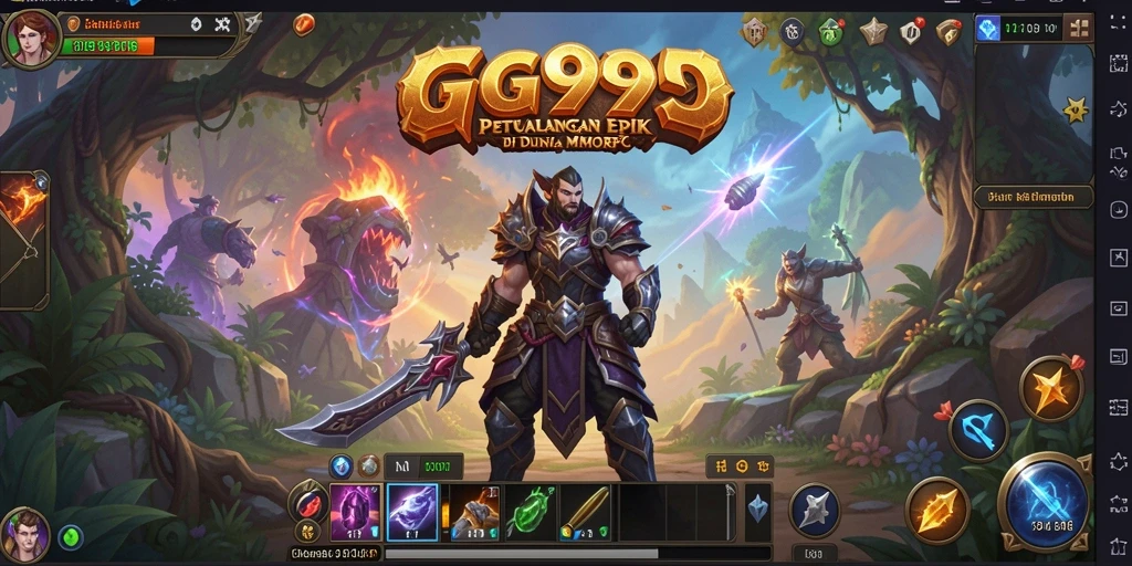 Tampilan gameplay GG999 yang menakjubkan dan penuh aksi.