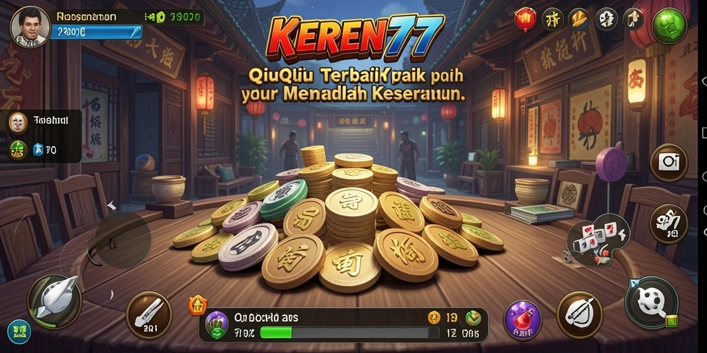 Tampilan gameplay KEREN77 dengan serunya permainan QiuQiu.