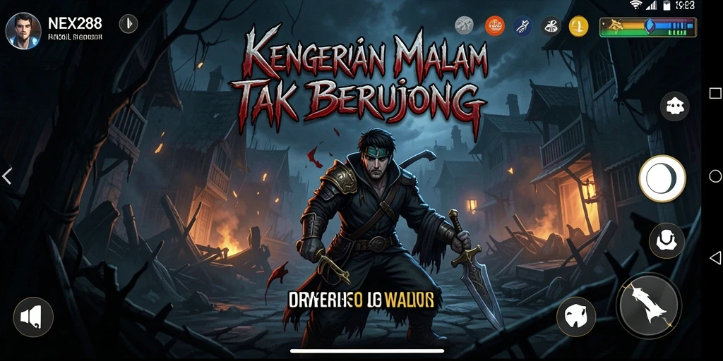 Tangkapan layar gameplay NEX288 menampilkan suasana menyeramkan yang mengintimidasi.