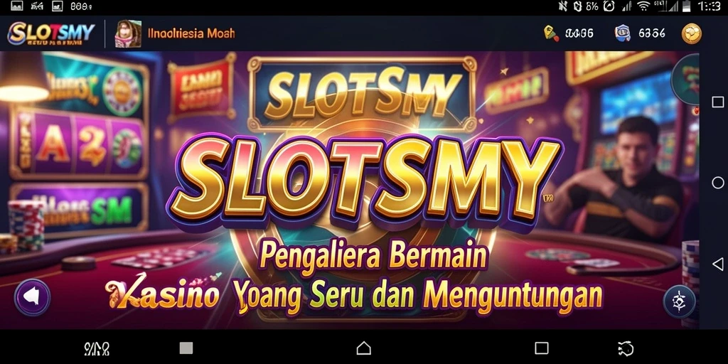 Tampilan gameplay SLOTSMY dengan efek visual yang memikat dan tema slot beragam.