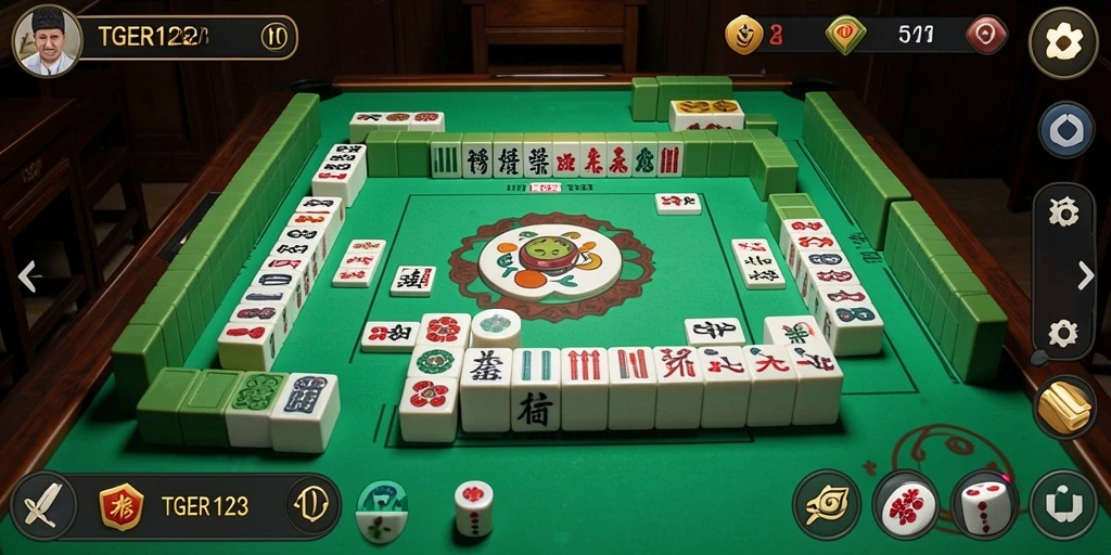 Tampilan gameplay Mahjong yang menantang dan mengasyikkan.