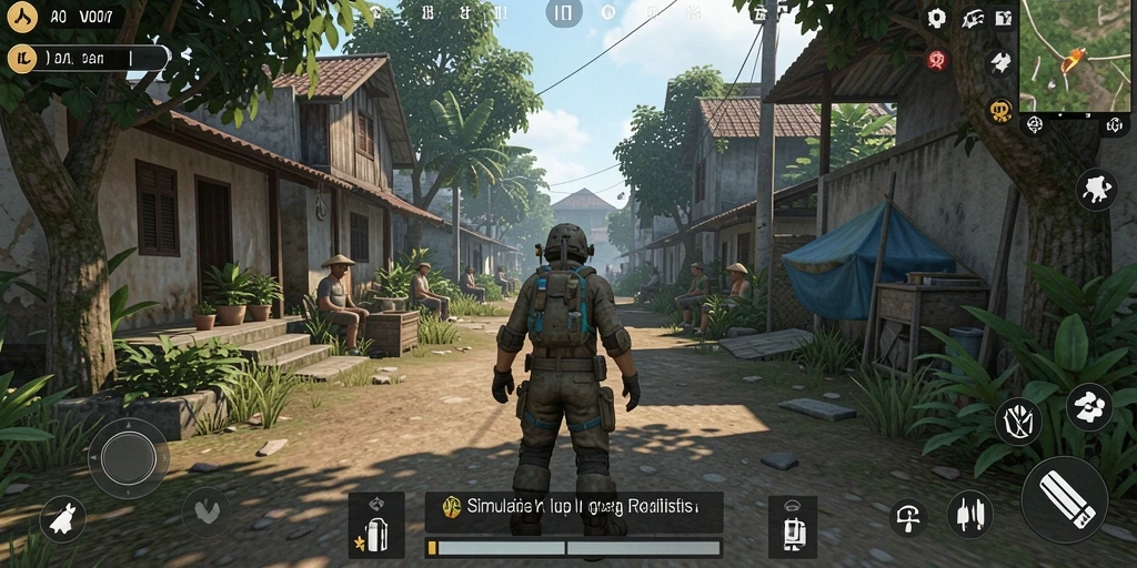 Screenshot gameplay V07 yang menampilkan interaksi karakter yang dinamis.