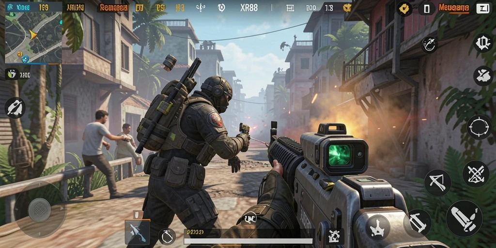 Tampilan pertandingan seru dalam game TPS XR88.